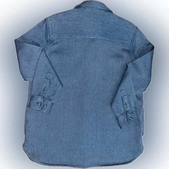 NWT Carhartt SZ M (8-10) blue shacket 2 breast pockets & 2 side pockets/bust 46” - Picture 4 of 8